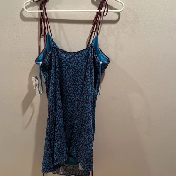 NWT Free People Kai mini dress blue Medium - Picture 8 of 8